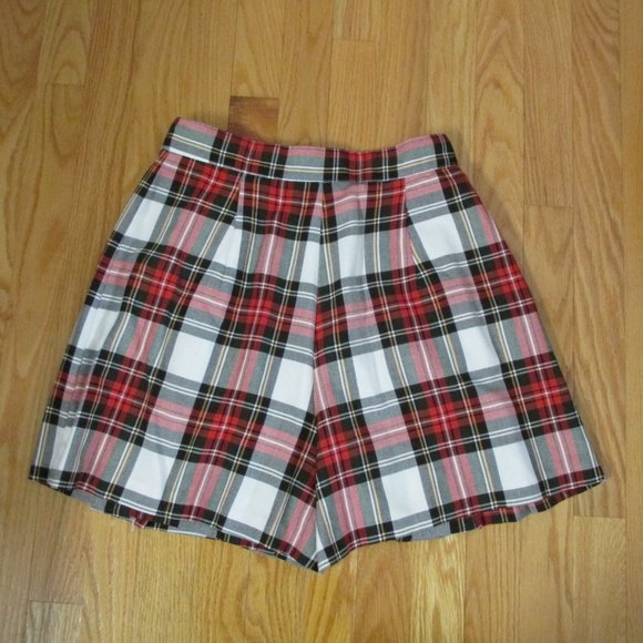 SMART PARTS WOMEN'S JUNIOR'S SIZE 9 SKORTS RED BLACK PLAID SKIRT USA MADE - Picture 3 of 6